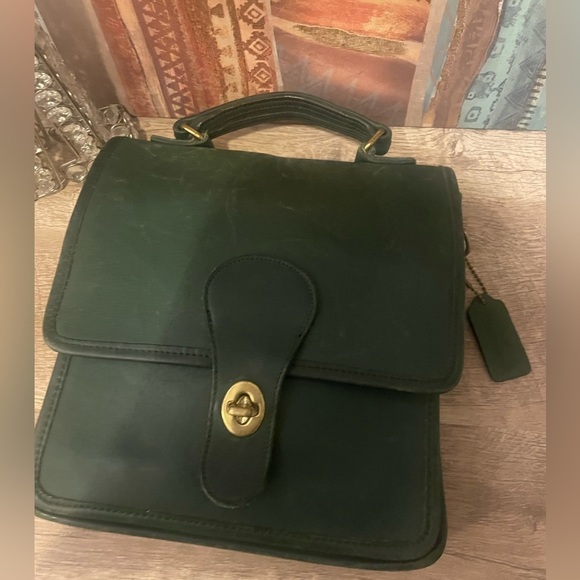 Vintage Coach Bottle Green station Bag #5130(rare green) - Picture 3 of 9